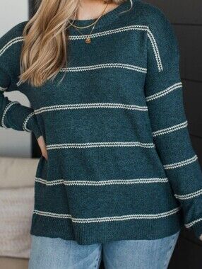 NWT Women's Pulse Boutique Striped Sweater